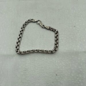 Vintage Sterling Silver Chain Rope Bracelet